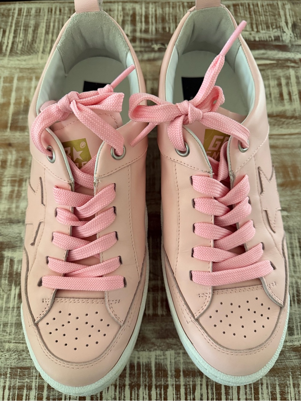 Golden Goose pink low top sneakers size 41